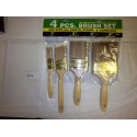 4 pc Wood Handle Paint Brush Set Pk 12/36