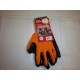 Neon Orange Polyester Work Gloves Nitrile Coated 12/120/Case