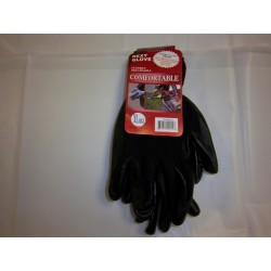 Black Polyester Gloves with Nitrile Coating 12/120 Case