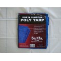 5'X7' Poly Tarp w/ medal grommets every 3 feet and on each corner. UV treated