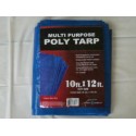 10'x12' Poly Tarp W/ medal grommets every 3 feet and on each corner. UV treated