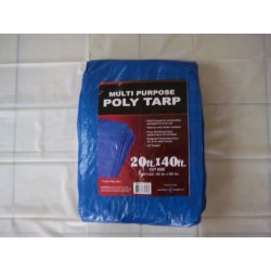 20'x40' Poly Tarp W/ medal grommets every 3 feet and on each corner. UV treated